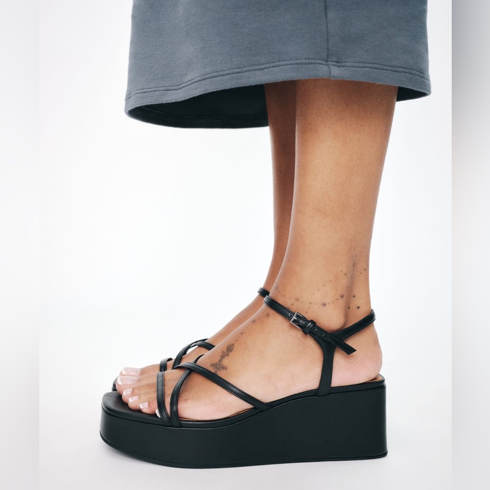 NWT! Reformation Zolanda Platform Strappy Sandals, Size 9 - Picture 3 of 10